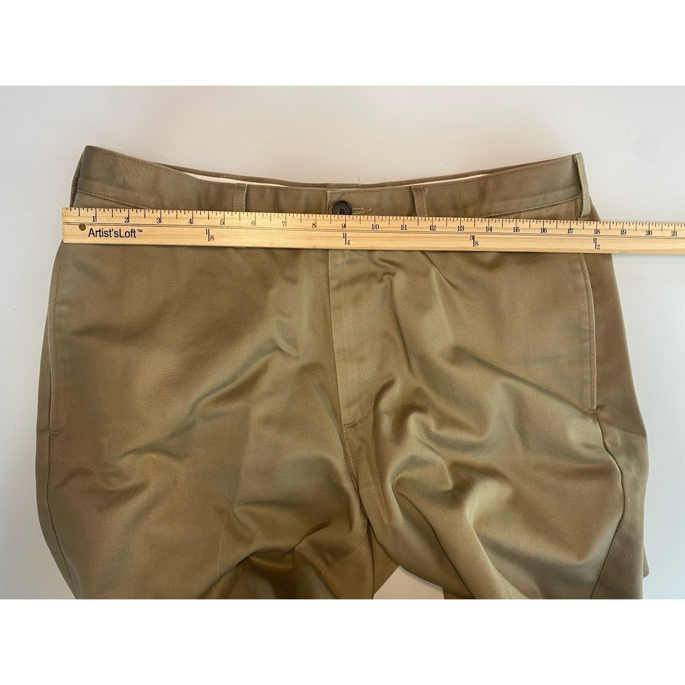 Lands' End Men's Chino Pants Size 35 Waist Tailored Fit Tan Career Wear Business - Picture 6 of 13